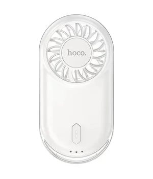 Портативный вентилятор Hoco HX611 ultra-thin pocket 900 mAh Milky White
