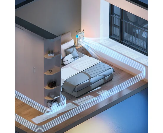 Настольный вентилятор Spray Fan-B 2in1 с регулировкой угла наклона и водяным охлаждением White