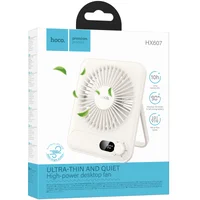 Портативный вентилятор Hoco HX607 handheld folding fan 2000 mAh White
