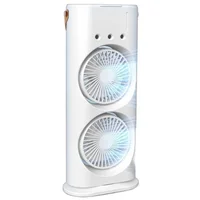Настольный вентилятор F12 Spray Dual-Fan 2in1 с водяным охлаждением 1800mAh White