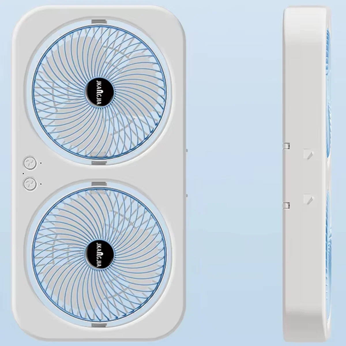 Настольный вентилятор F105 Dual-Fan Design 1800mAh Blue