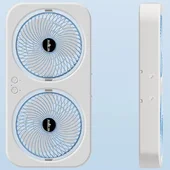 Настольный вентилятор F105 Dual-Fan Design 1800mAh Blue