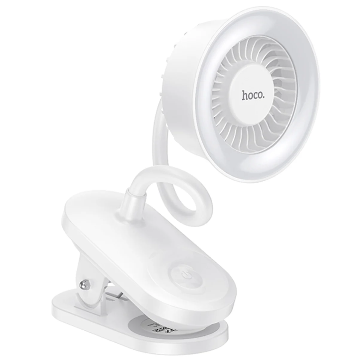 Портативный вентилятор Hoco HX610 handheld folding fan 1800 mAh White