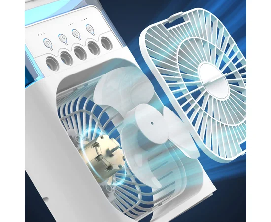 Настольный вентилятор Spray Fan-B 2in1 с регулировкой угла наклона и водяным охлаждением White