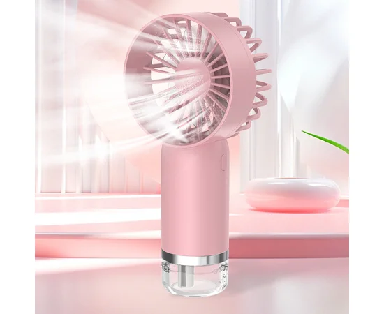Портативный вентилятор SL610 с водяным охлаждением 500mAh Pink