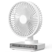 Настільний вентилятор DF11-B with clock 7200 mAh White