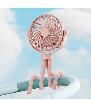 Портативный вентилятор Q2 Octopus 500mAh Pink