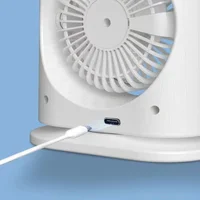 Настольный вентилятор F12 Spray Dual-Fan 2in1 с водяным охлаждением 1800mAh White