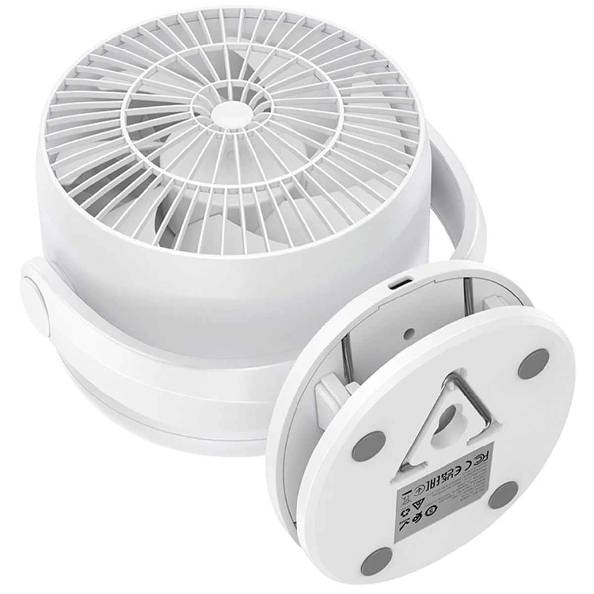 Портативный вентилятор Hoco HX608 handheld folding fan 3600 mAh White