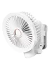 Портативный вентилятор GF12 с зажимом+LED 5400mAh White
