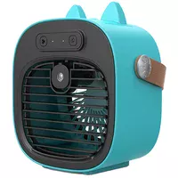 Настольный вентилятор F12 с подставкой для телефона и водяным охлаждением 4000mAh Blue
