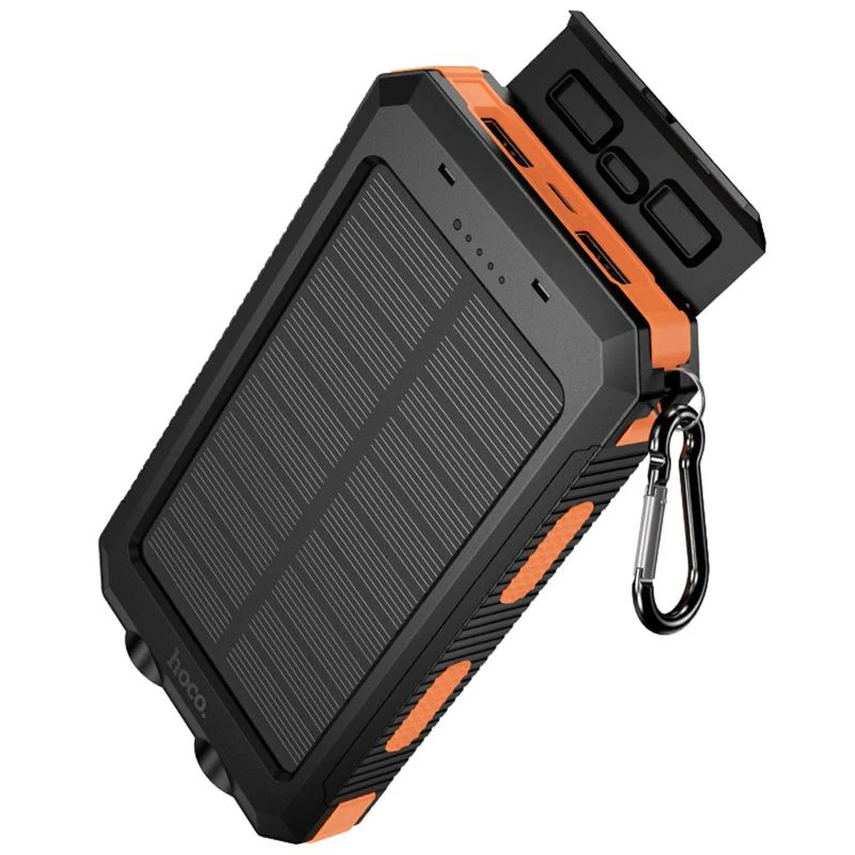 Портативное ЗУ Power Bank Hoco J164 Platinum solar 10.5W with lighting 8000 mAh Black