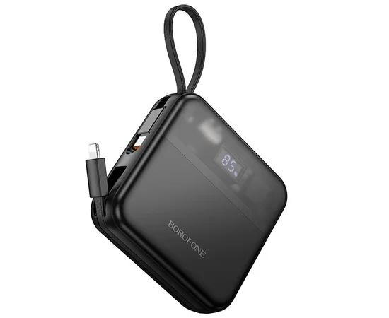 Портативное ЗУ Power Bank BOROFONE BJ64 Distinct 22.5W+PD20W with cable 10000 mAh Black