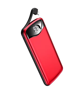 Портативний зарядний пристрій Usams US-CD90 Digital Display Aluminum Alloy With Cable 10000mAh Червоний