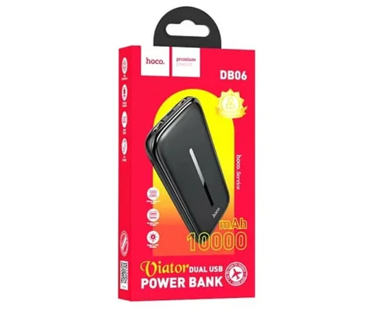 Портативное зарядное устройство Power Bank Hoco DB06 Viator 10000 mAh Черный