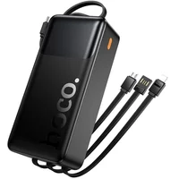 Портативное ЗУ Power Bank Hoco J156B Founder 22.5W+PD20W with four cables 30000 mAh Black