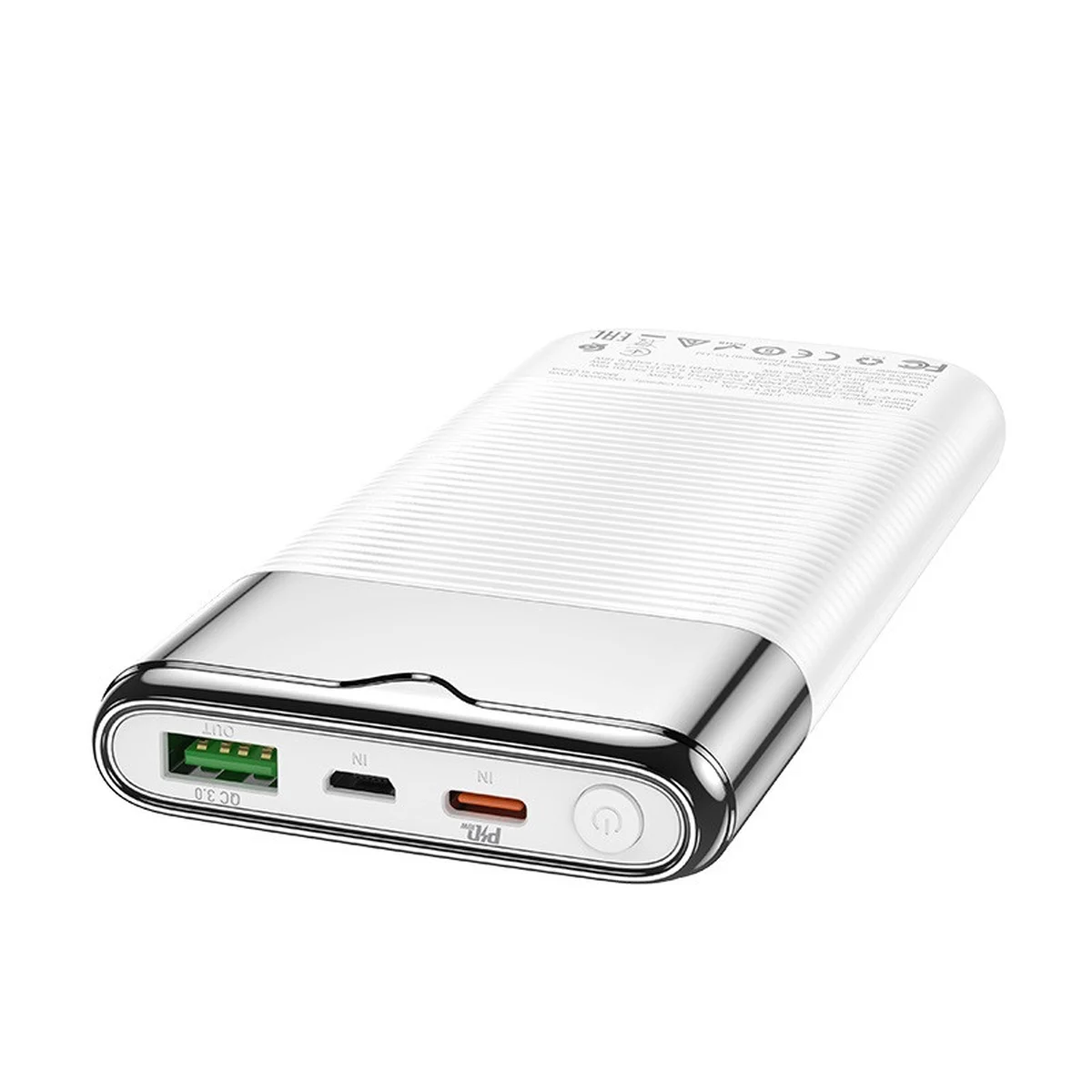 Портативное зарядное устройство Power Bank Hoco J63 "Velocity" PD+QC3.0 с БЗУ 10000 mAh Белый