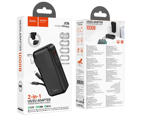 Портативное ЗУ Power Bank Hoco J126 Travel 22.5W 10000 mAh Black