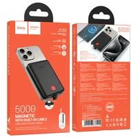 Портативное ЗУ Power Bank Hoco J133 Triumph PD20W с БЗУ + Type-C 5000 mAh Black