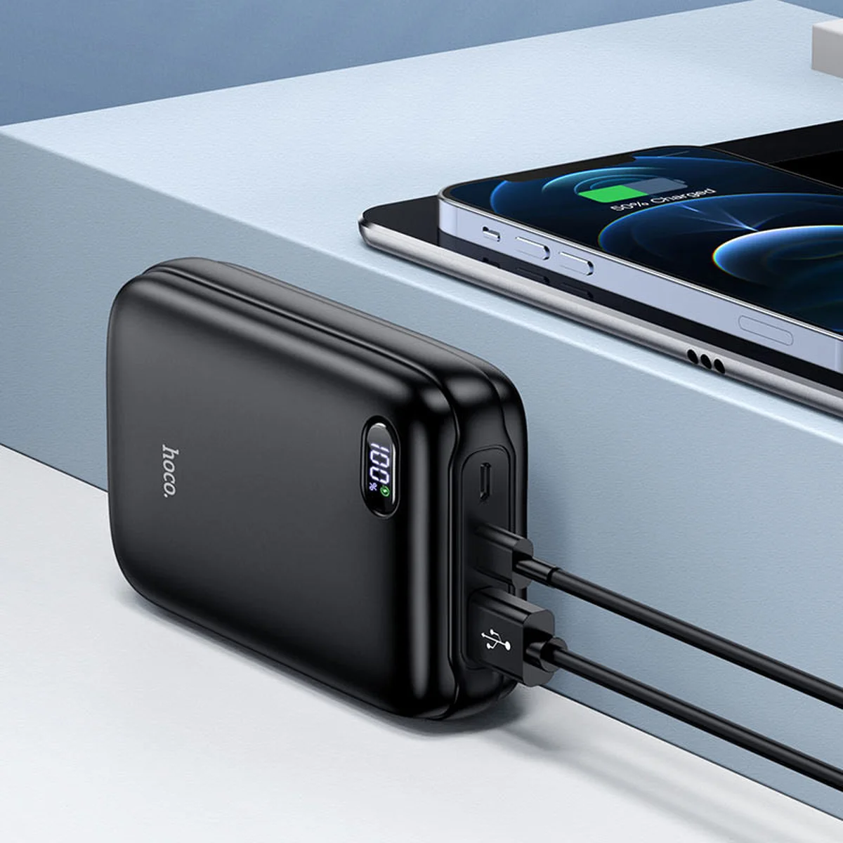 Портативное зарядное устройство Power Bank Hoco Q2A Galax 20000 mAh Черный