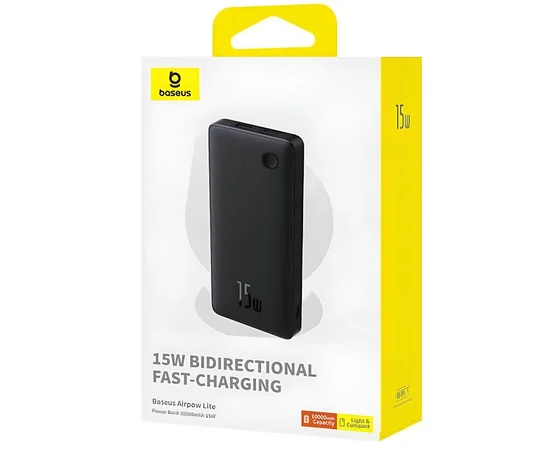 Портативное ЗУ Power Bank Baseus Airpow Lite OS 15W 10000 mAh (P10067500) Cosmic Black