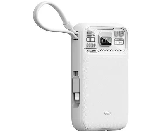 Портативное ЗУ Power Bank WIWU Wi-P016 с БЗУ 22.5W 10000 mAh White