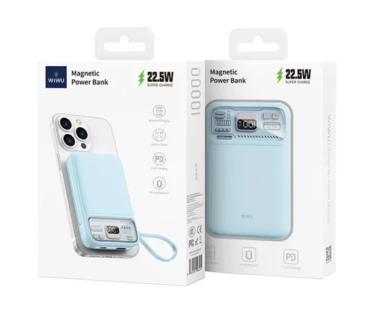 Портативное ЗУ Power Bank WIWU Wi-P016 с БЗУ 22.5W 10000 mAh White