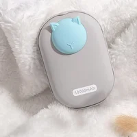 Портативное ЗУ Power Bank GXZ-N705 2in1 с обогревателем для рук 10000 mAh Gray / Cat