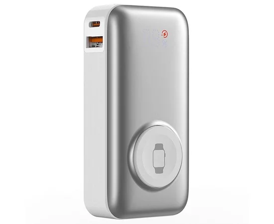Портативное ЗУ Power Bank WIWU Wi-P027 Elite 22.5W with cable 10000 mAh Silver
