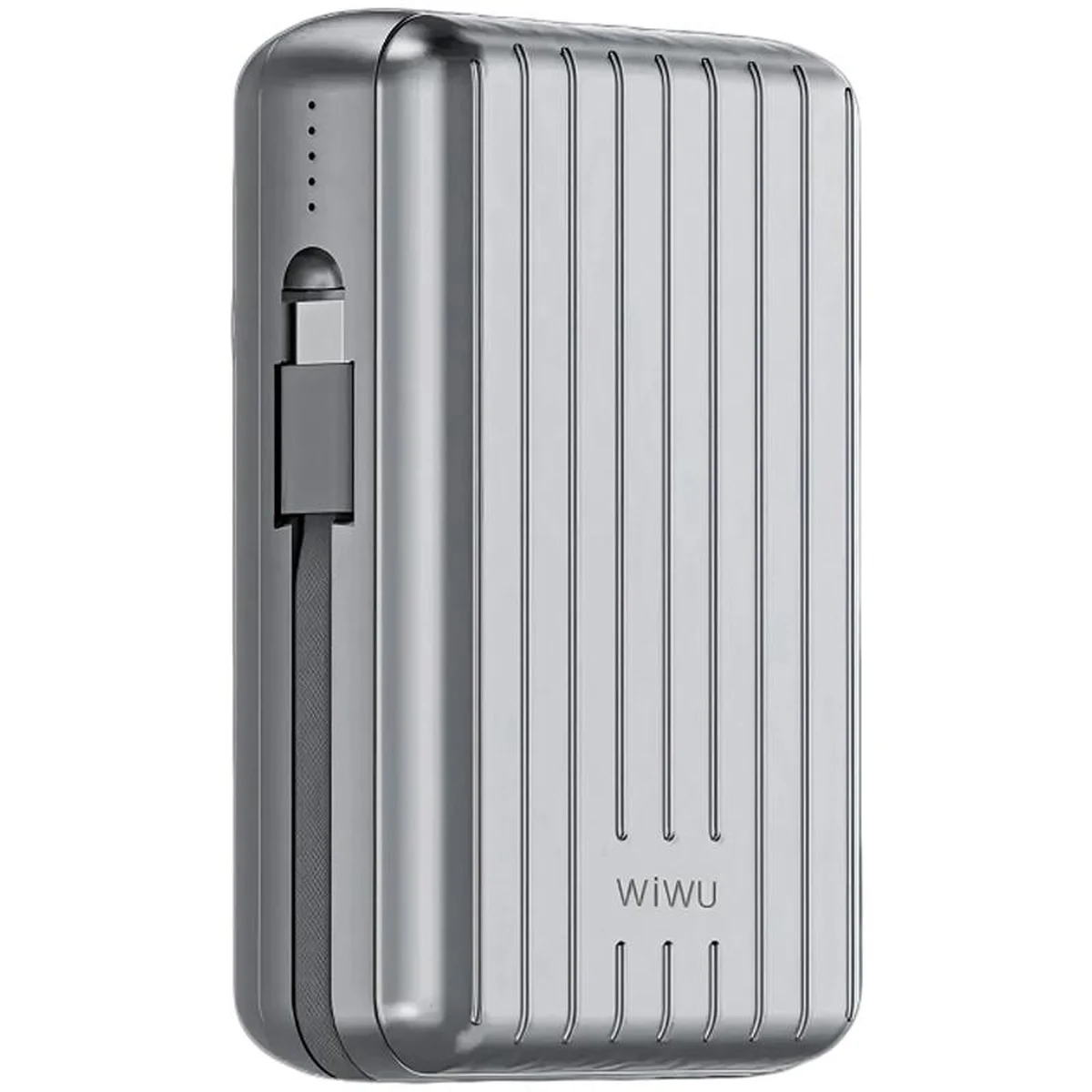 Портативное ЗУ Power Bank WIWU PP03 Trunk Series 22.5W с БЗУ 10000 mAh Silver