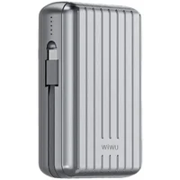 Портативное ЗУ Power Bank WIWU PP03 Trunk Series 22.5W с БЗУ 10000 mAh Silver