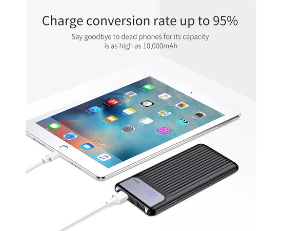 Портативное зарядное устройство Baseus Thin (PPYZ) (10000mAh QC3.0 2USB) Черный