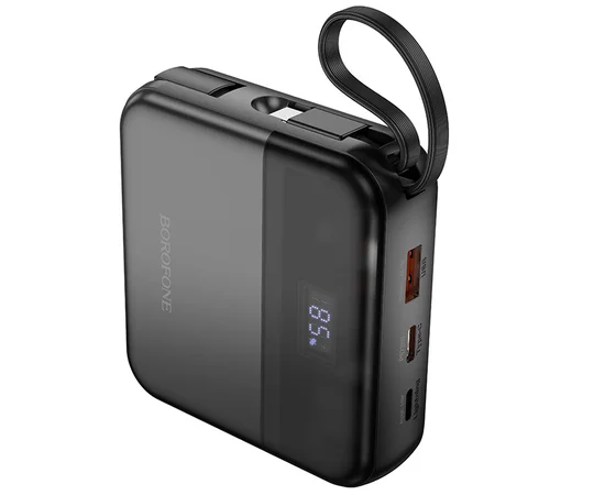 Портативное ЗУ Power Bank BOROFONE BJ64 Distinct 22.5W+PD20W with cable 10000 mAh Black