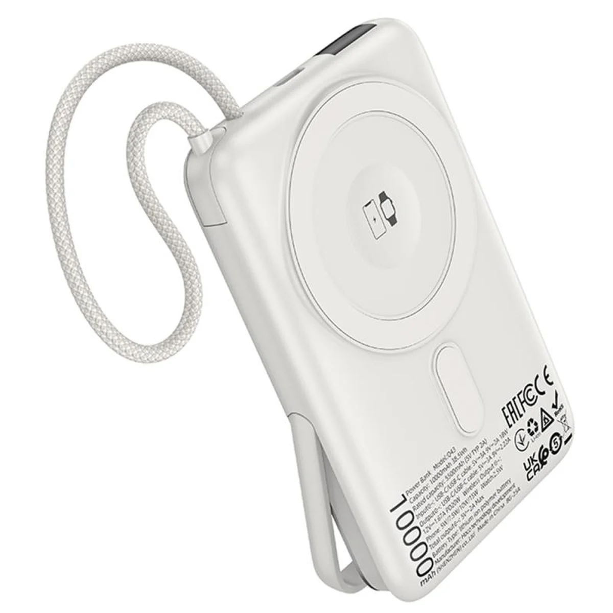 Портативное ЗУ Power Bank Hoco Q43 Clever dual PD20W с БЗУ Type-C 10000 mAh Silver