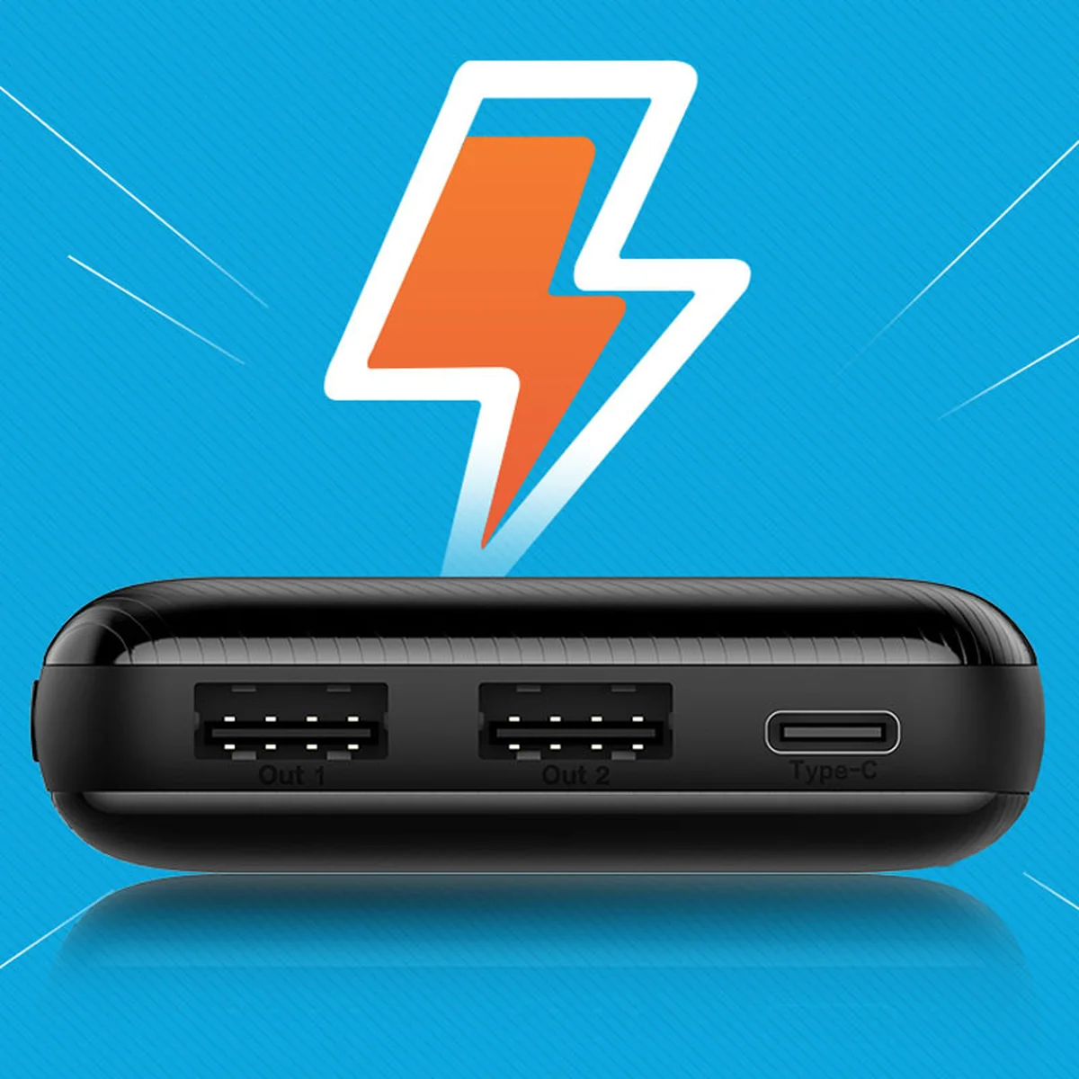 Портативное зарядное устройство Usams US-CD104 PB39 2USB 5000 mAh Черный