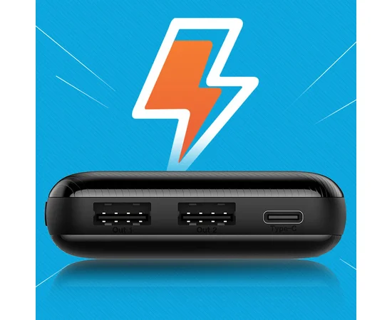 Портативное зарядное устройство Usams US-CD104 PB39 2USB 5000 mAh Черный