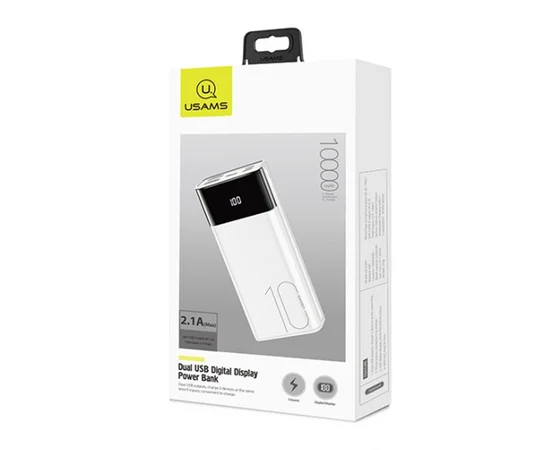 Портативное зарядное устройство Usams US-CD97 Dual USB Digital (10000mAh) Белый