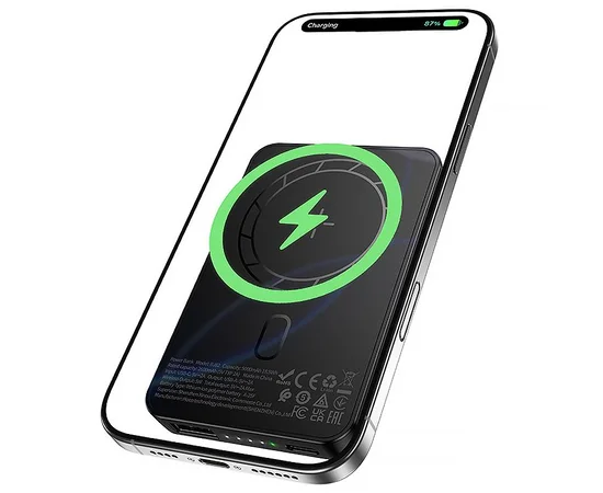 Портативне ЗУ Power Bank Borofone BJ82 Dawn 20W із БЗУ 5000 mAh Black