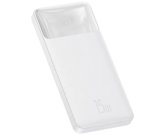 Портативное ЗУ Baseus Bipow Overseas 15W 10000 mAh (PPBD050001) Белый