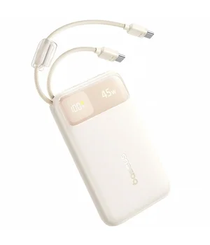 Портативне ЗУ Power Bank Baseus EnerFill FC11 PD22.5W with cable 10000 mAh (2USB-C) (E0027R) Biege