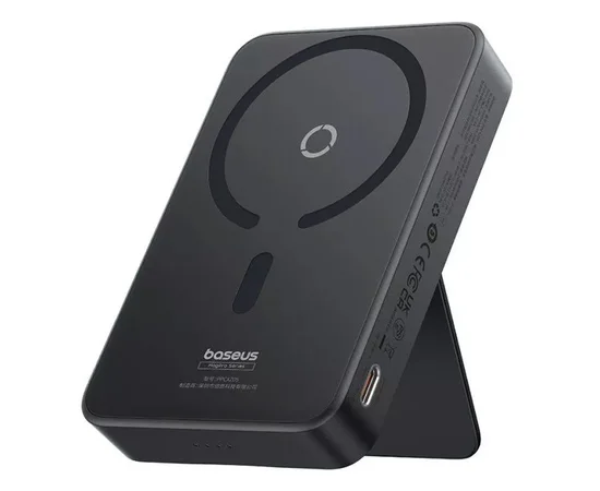 Портативное ЗУ Power Bank Baseus MagPro Magnetic Bracket 20W с БЗУ 5000mAh PPCXZ05 Black