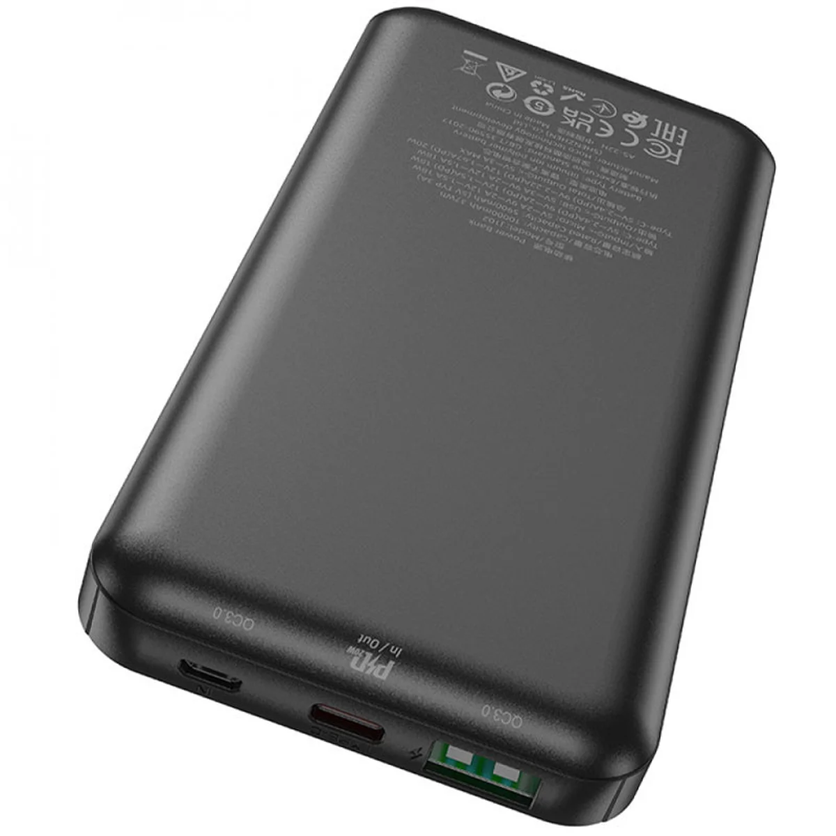Портативне ЗУ Power Bank Hoco J102 Cool figure PD20W+QC3.0 10000 mAh Black