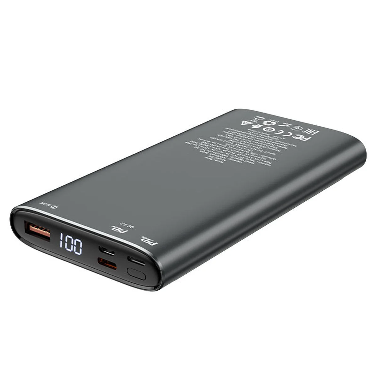 Портативное зарядное устройство Power Bank Hoco Q6 "Aegis" с БЗУ 10000 mAh Серый