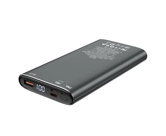 Портативное зарядное устройство Power Bank Hoco Q6 "Aegis" с БЗУ 10000 mAh Серый
