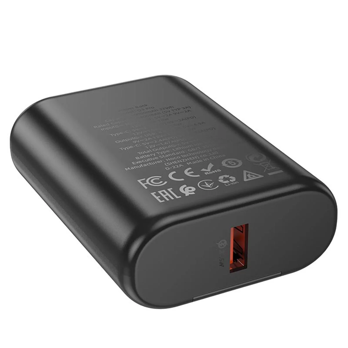 Портативное ЗУ Power Bank Hoco Q3 Pro 22.5W+PD20W 10000 mAh Black