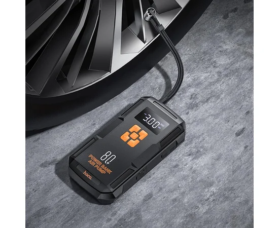 Пусковое устройство (бустер) для автомобиля Hoco QS2 Land Jump Starter and Air Pump 8000 mAh Black