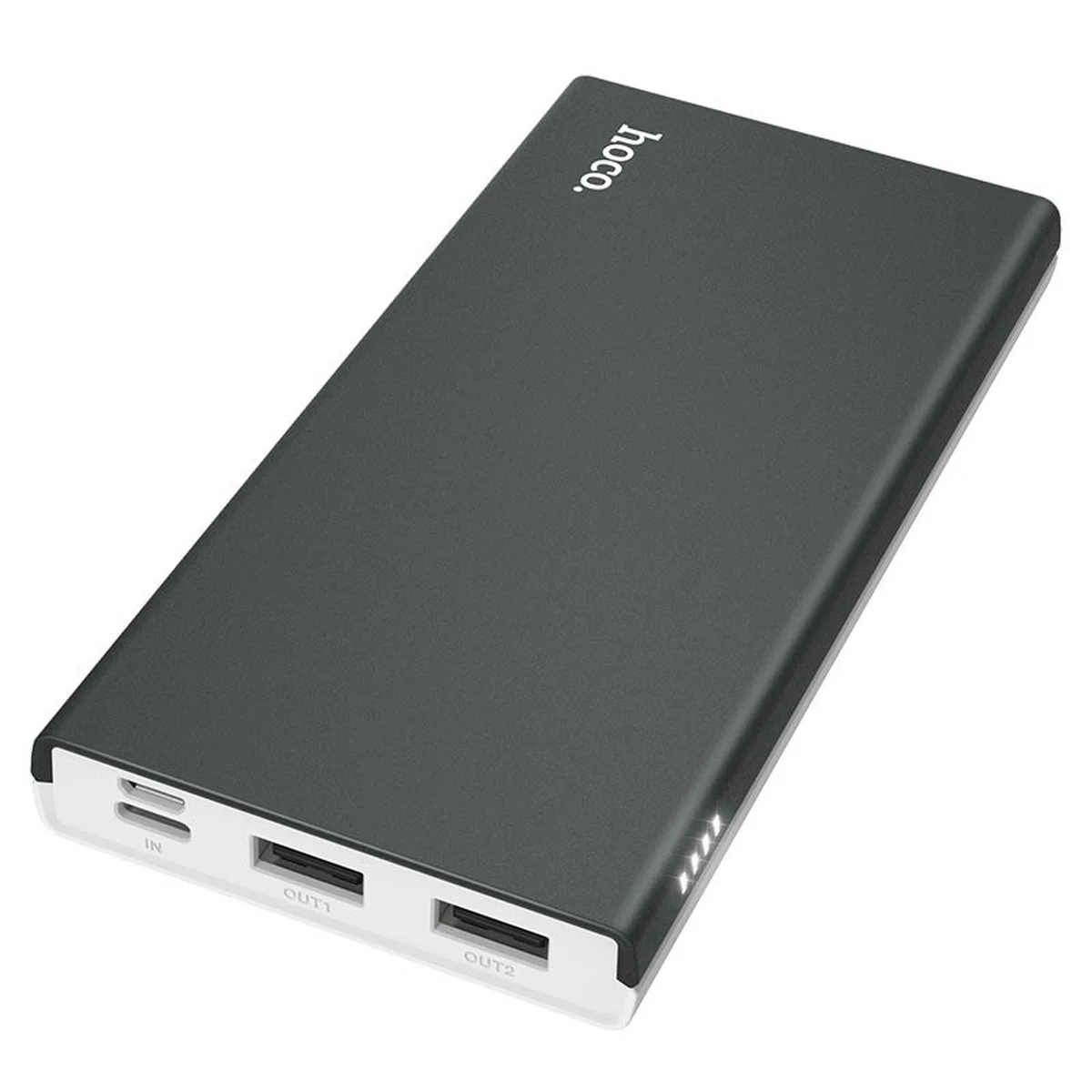 Портативное зарядное устройство Power Bank Hoco J66 "Fountain" 10000 mAh  Серый