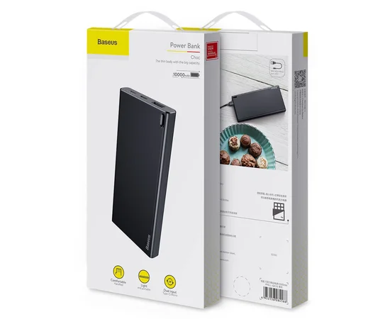 Портативное зарядное устройство Power Bank Baseus Choc 10000 mAh Черный