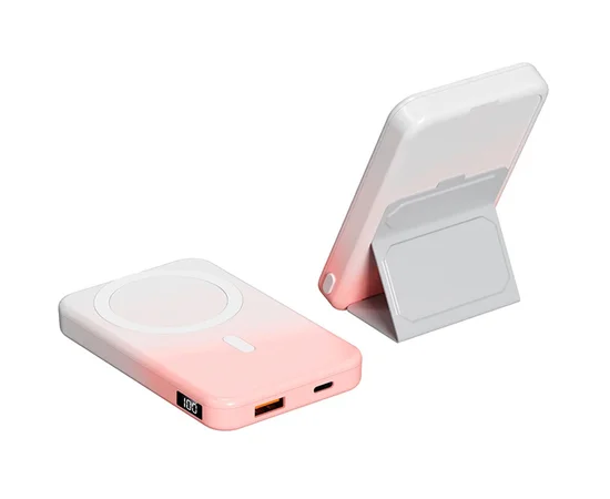 Портативное зарядное устройство Power Bank JJT-A27-1 Gradient PD20W+QC 22.5W с БЗУ 10000 mAh White / Pink