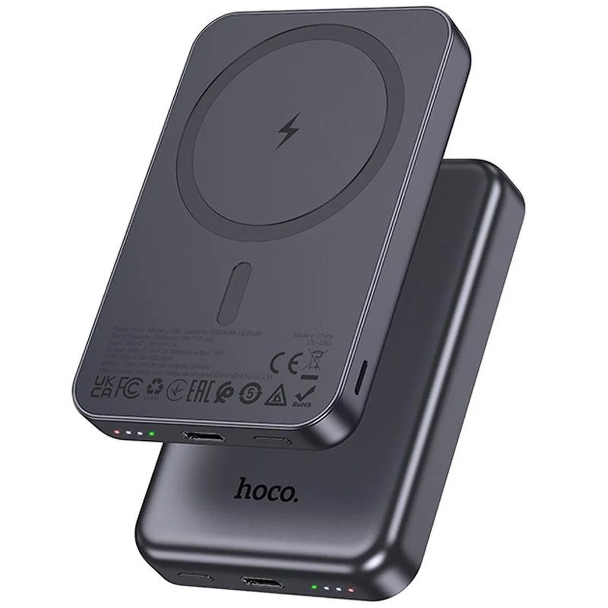 Портативное ЗУ Power Bank Hoco J160 Original с БЗУ 5000 mAh Metal gray